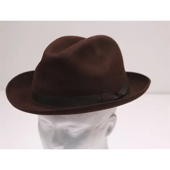 Christys London Hand Made 100% Fine Fur Wool Felt Fedora Hat 7 1/4 - 59 cm - Picture 2 of 10